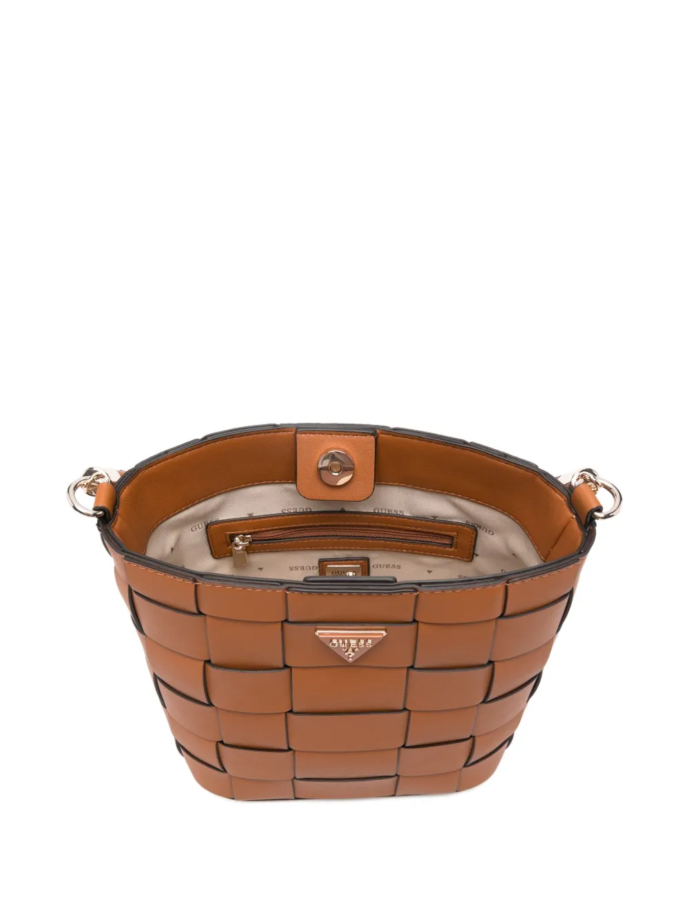 Guess Usa Maylee Bucket Bag In Brown
