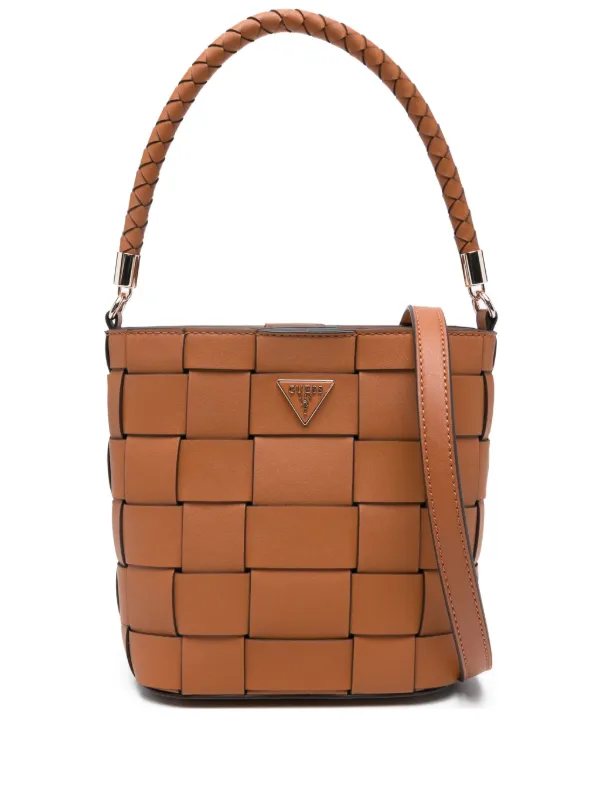 Guess Leather Bucket Backpack Brown Maylee Bucket Bag | GUESS main image 3