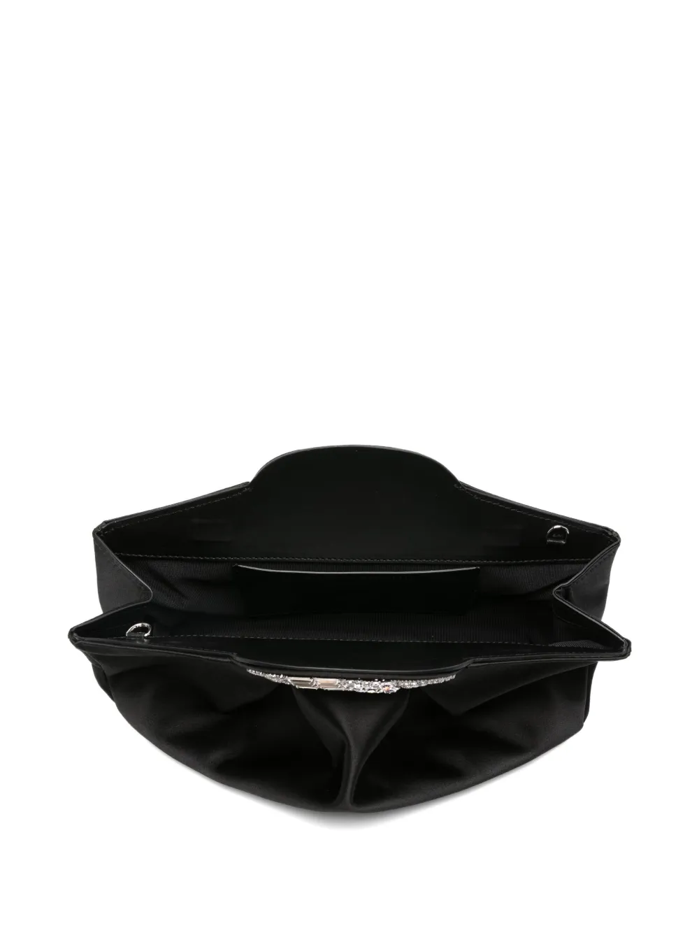 Giuseppe Zanotti Crystal-embellished Silk Clutch In Black