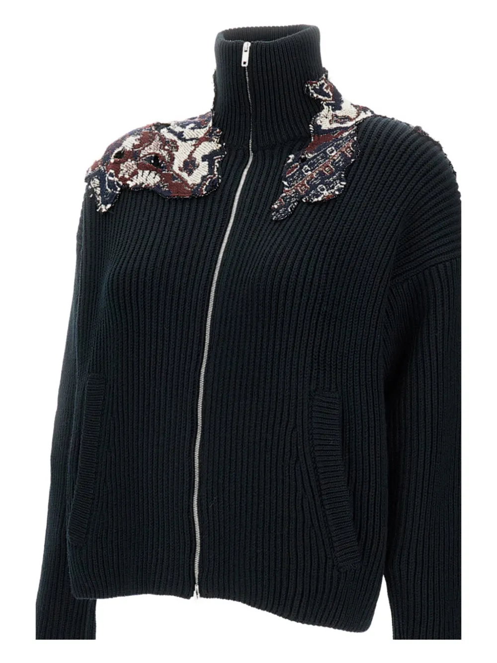 Durazzi Milano Knitted Bomber Jacket In Black