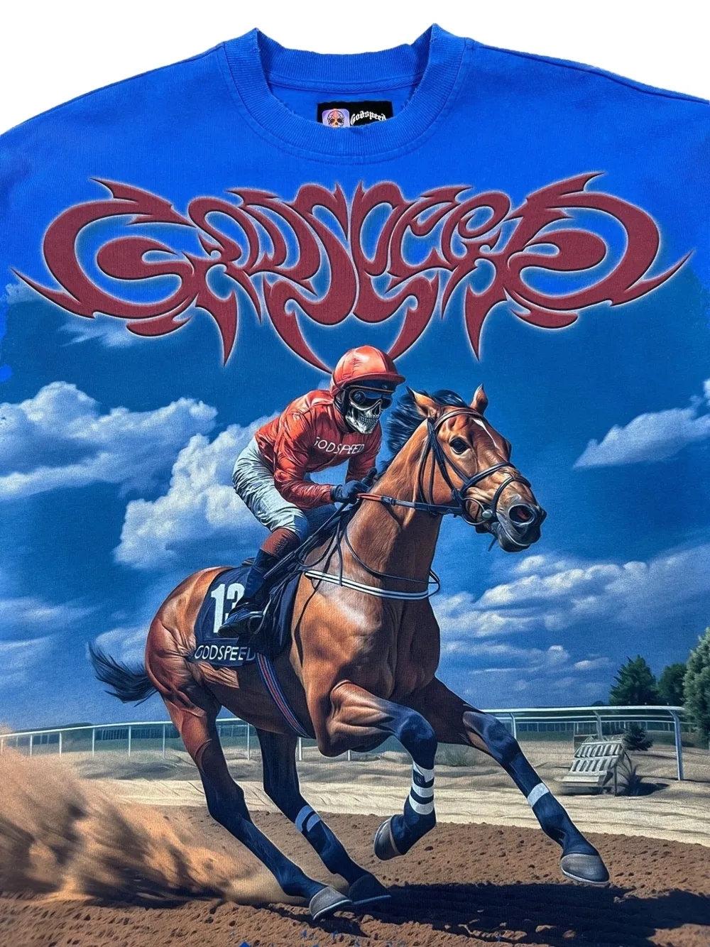 GODSPEED graphic-print T-shirt - ブルー GODSPEED graphic-print T-shirt - ブルー