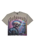 GODSPEED skull mirror graphic T-shirt - Grey