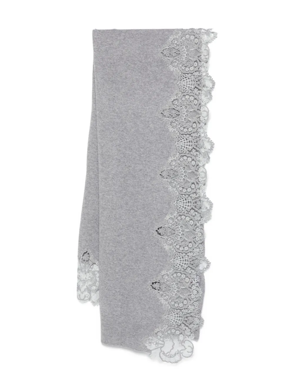 Ermanno Scervino وشاح كشمير وبأطراف دانتيل | رمادي | Image 1