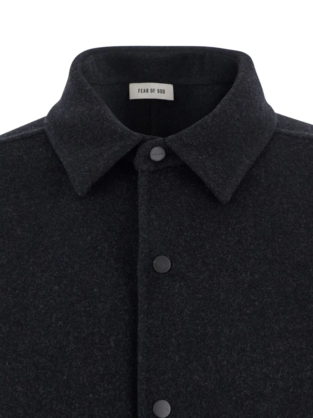 Fear Of God Button-fastening Wool Shirt In Black
