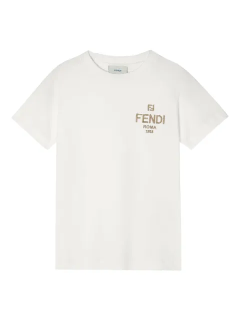 Fendi Kids embroidered-logo T-shirt