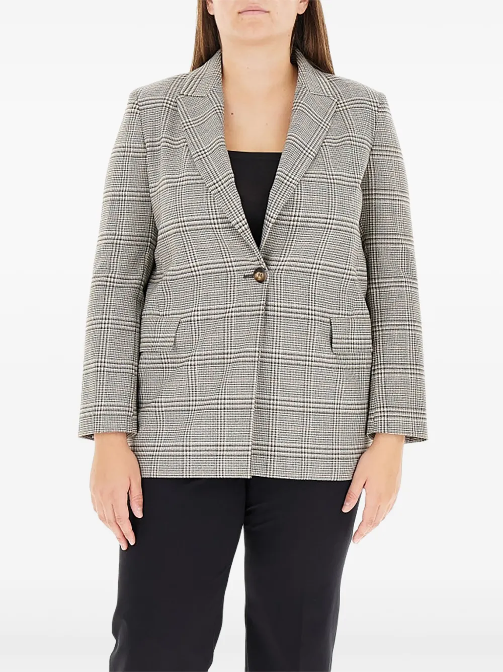 ELENA MIRO` checked blazer - Nero