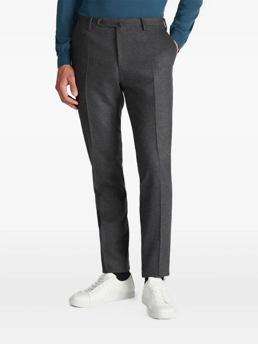 Incotex pressed-pleat wool trousers - Grijs