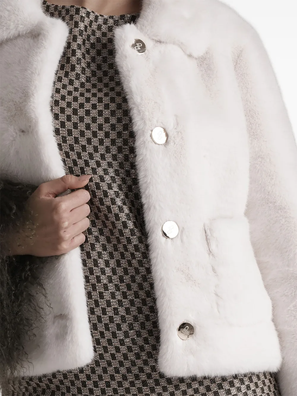 PHO FIRENZE fur-trimmed button jacket | Faux Fur & Shearling Jackets | Image 2