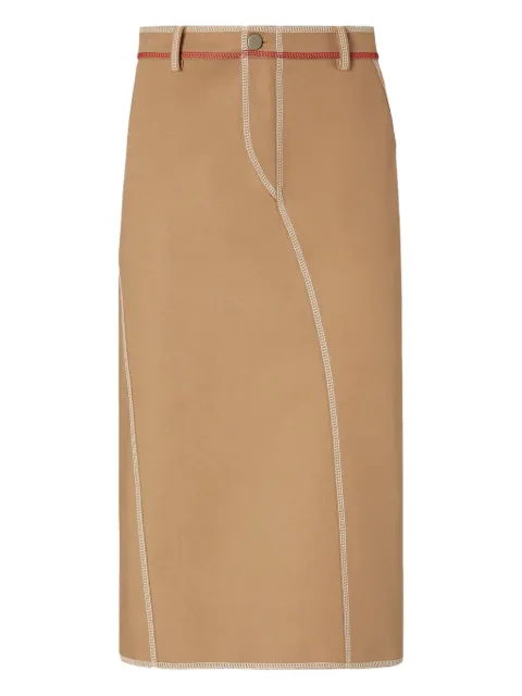 FENDI contrast-stitch skirt
