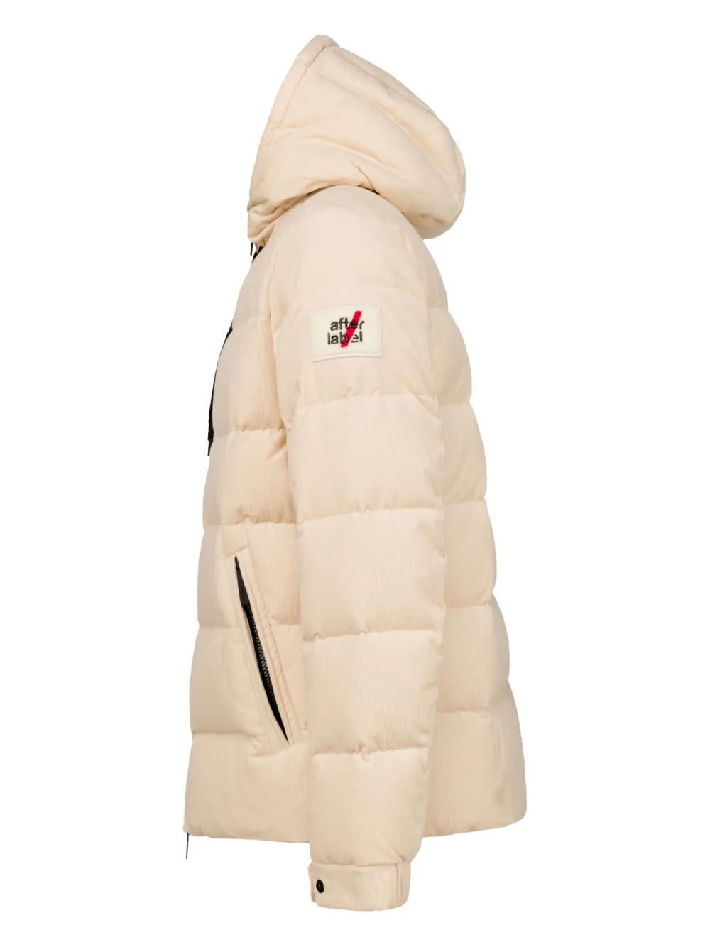 AFTER LABEL Gewatteerd donsjack met capuchon Beige