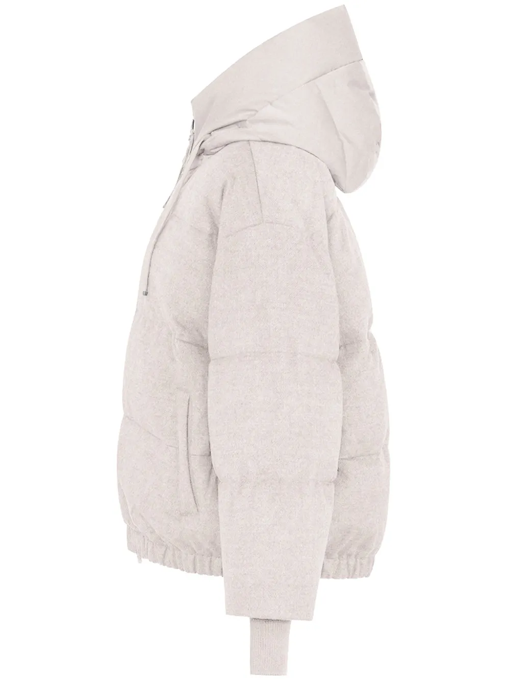 Duno Hooded Puffer Jacket In Neutral