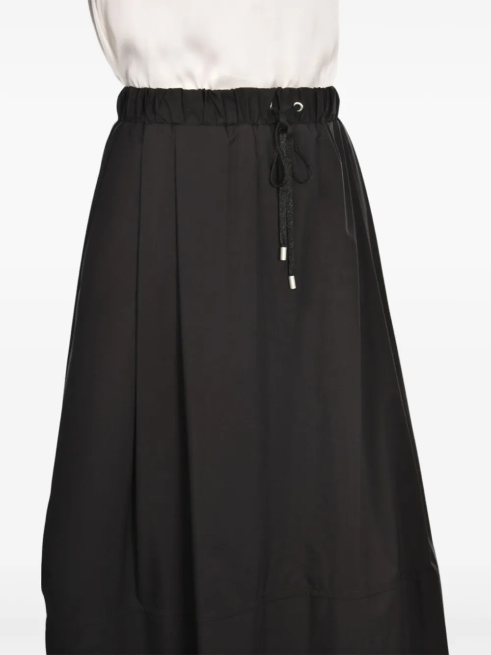 Gran Sasso drawstring midi skirt | Black | Image 1
