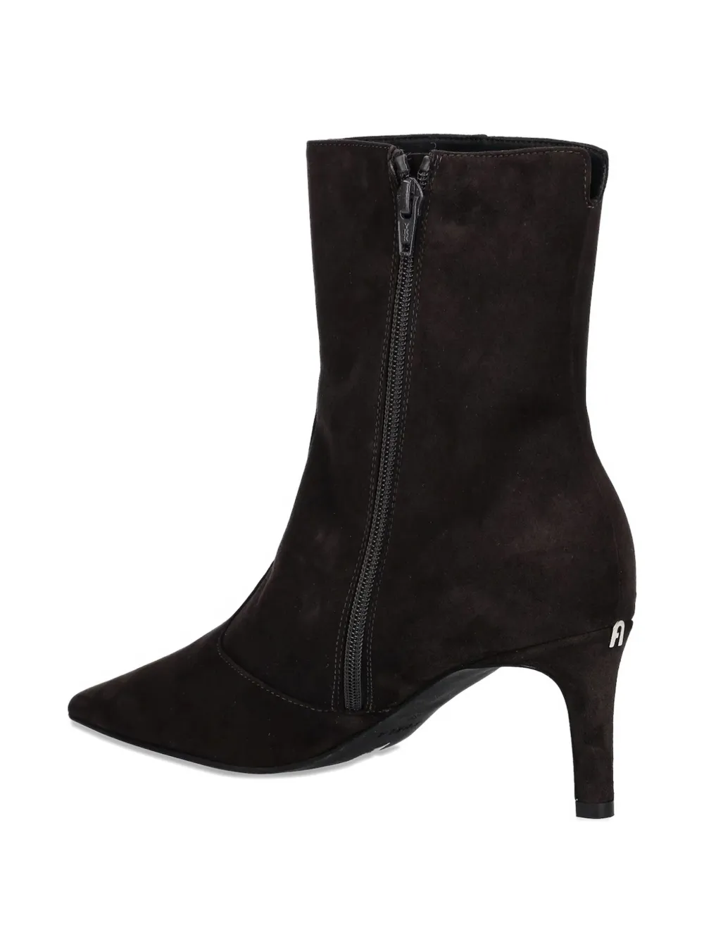 Furla pointed-toe zipped boots Brown