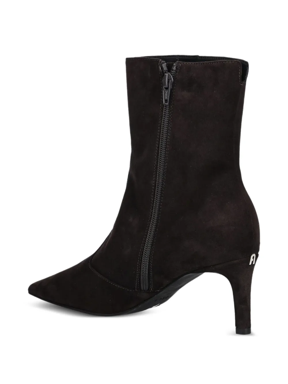 Furla Laarzen met rits en puntige neus Bruin