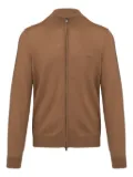 BOSS zip-up cardigan - Brown