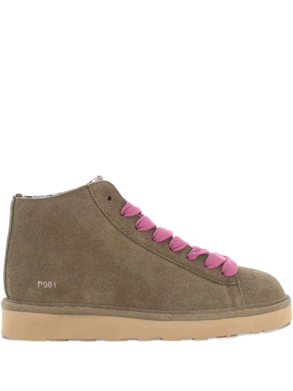 PANCHIC lace-up suede boots Brown