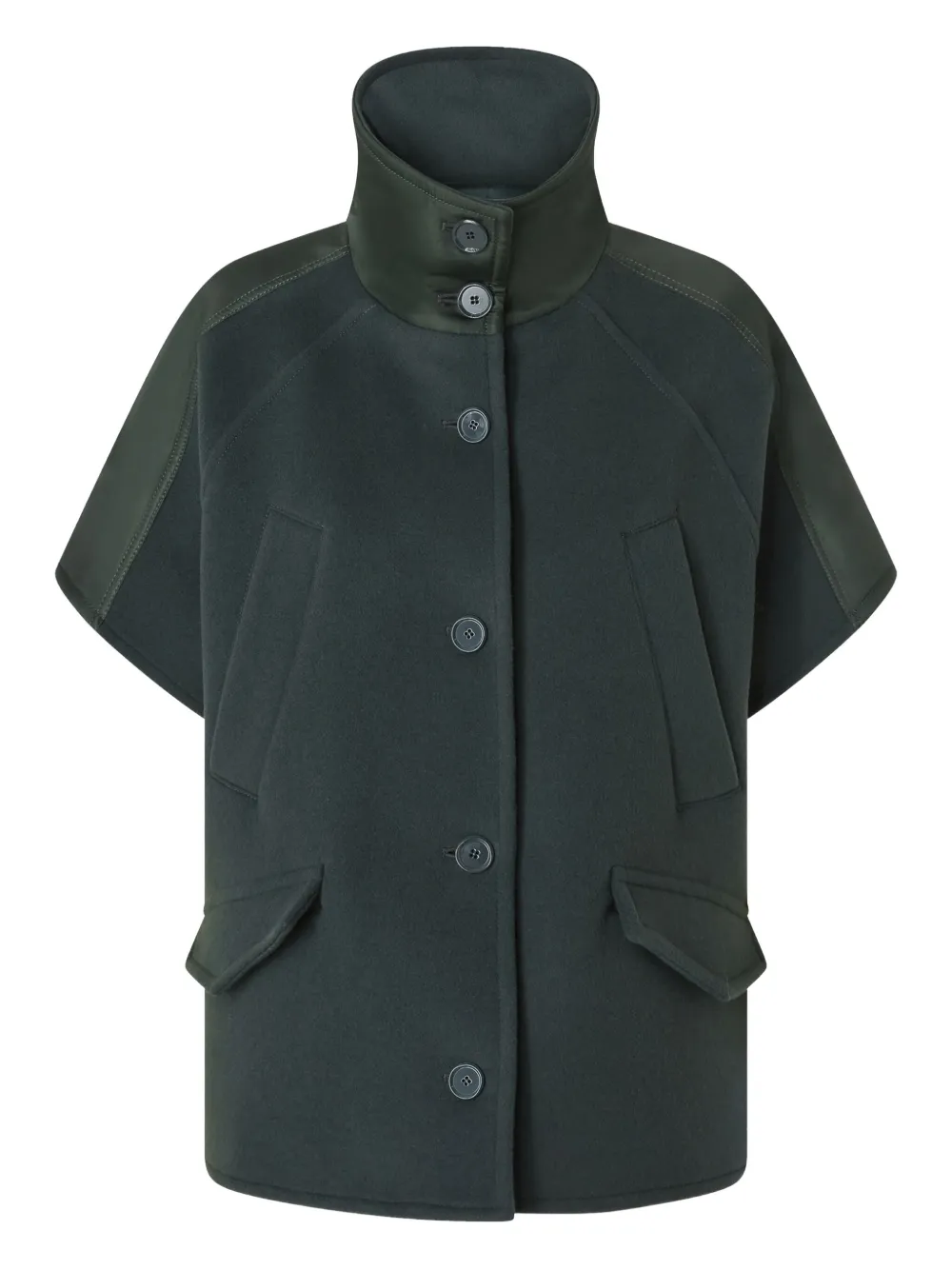 PINKO short-sleeve high-neck jacket - グリーン PINKO short-sleeve high-neck jacket - グリーン