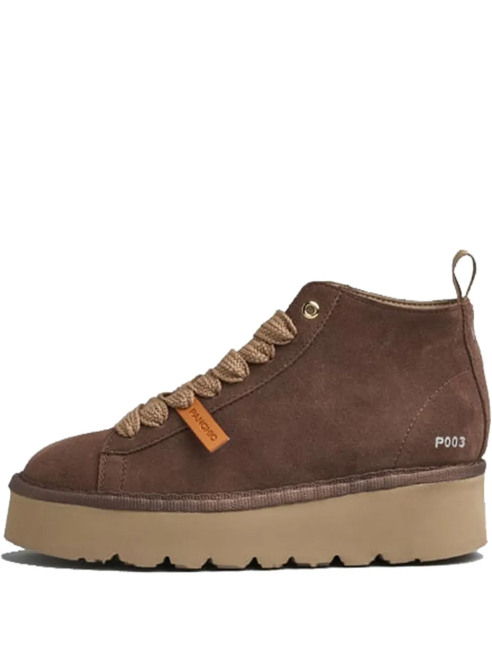 PANCHIC lace-up platform boots | Brown | Image 1