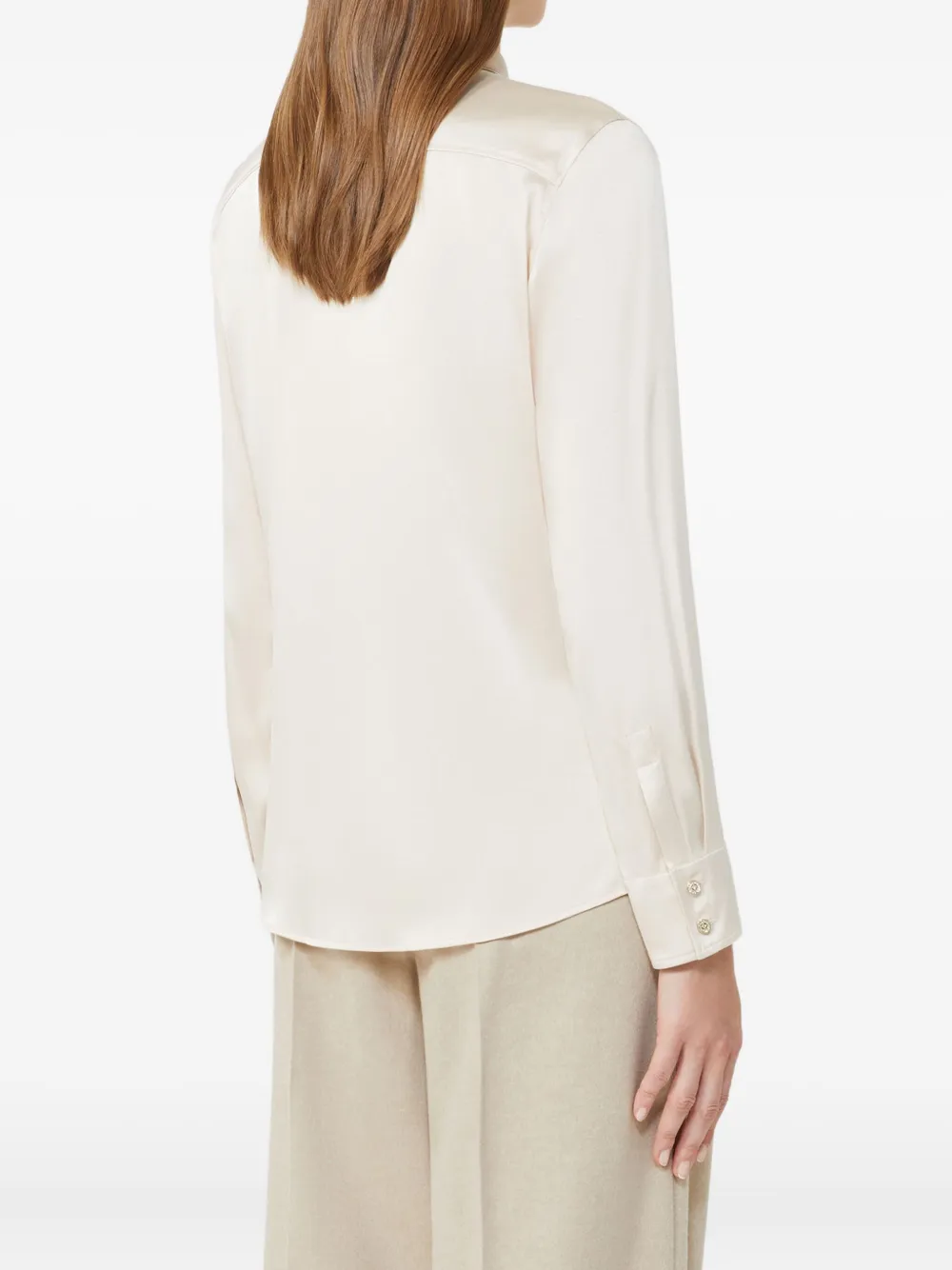 Max Mara Zijden blouse Beige
