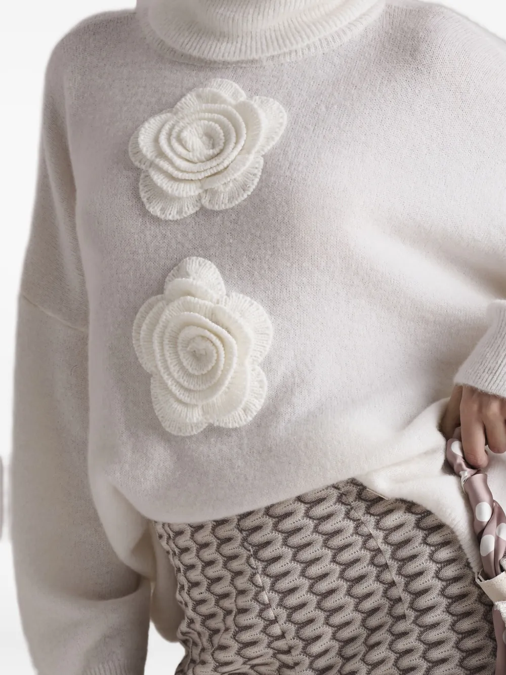 PHO FIRENZE rose turtleneck sweater | Knitted Sweaters | Image 2