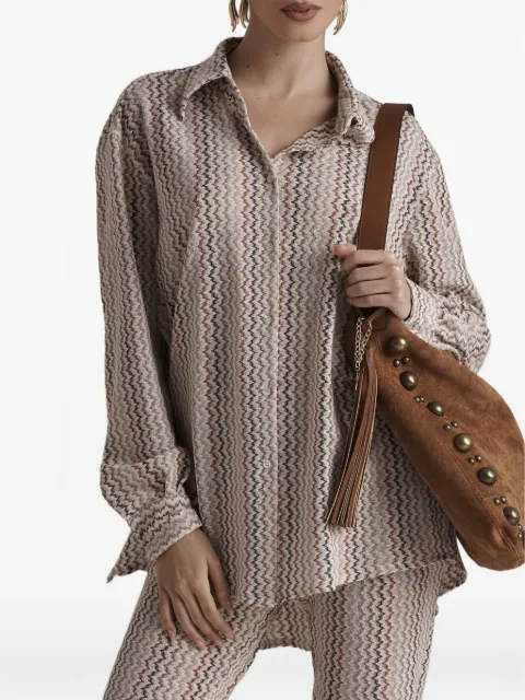 PHO FIRENZE chevron-print shirt