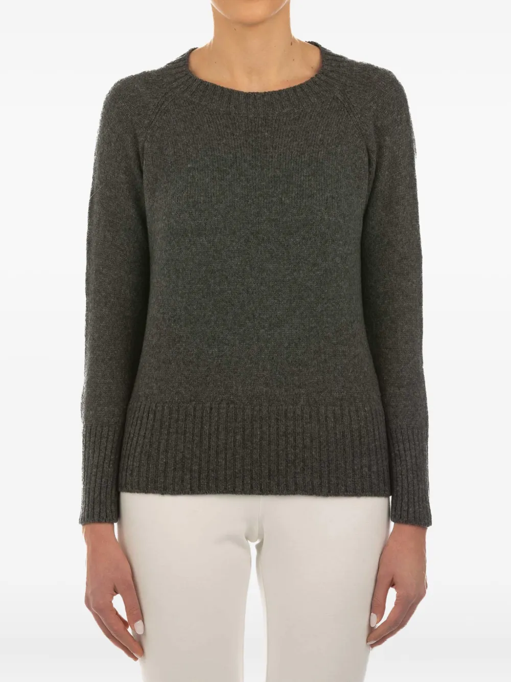 Le Tricot Perugia raglan-sleeves wool sweater - グリーン Le Tricot Perugia raglan-sleeves wool sweater - グリーン