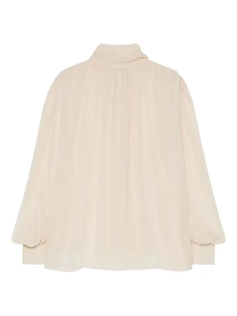Marella bow-neck balloon-sleeve blouse 