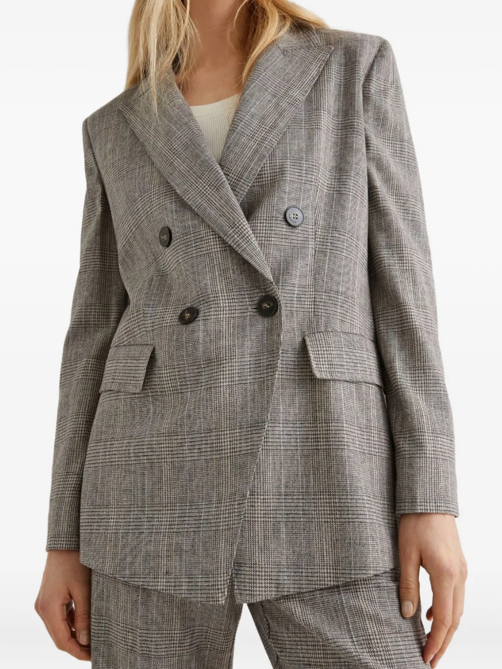 Marella double-breasted checked blazer | Blazers | Image 2