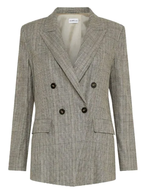 Marella blazer con doble botonadura y motivo de cuadros