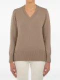 Le Tricot Perugia V-neck wool sweater - Brown