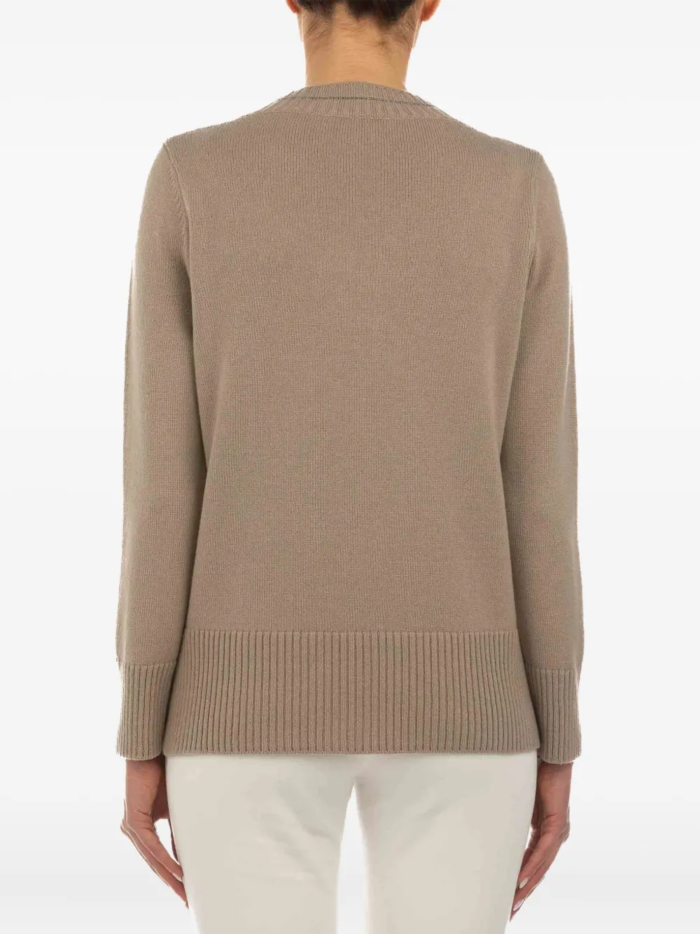 Le Tricot Perugia Sweater met V-hals Bruin