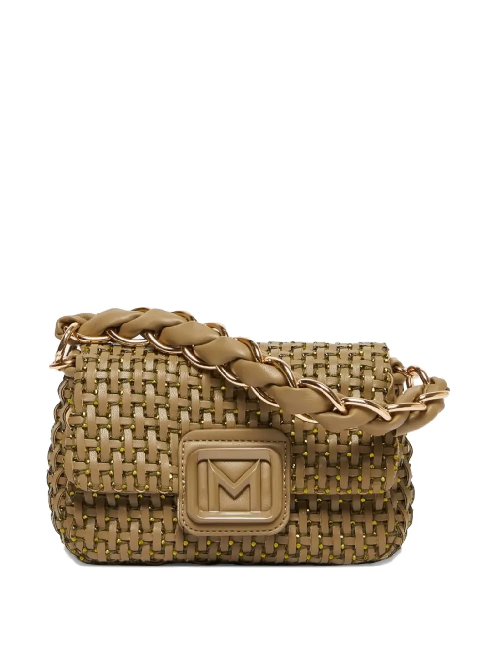 Marella Small Le Muse Braided Shoulder Bag In Green