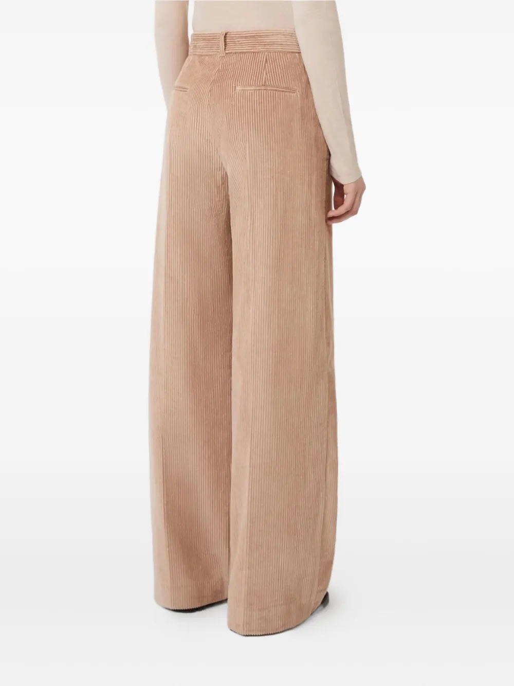 Weekend Max Mara Corduroy Wide-leg Trousers In Neutral