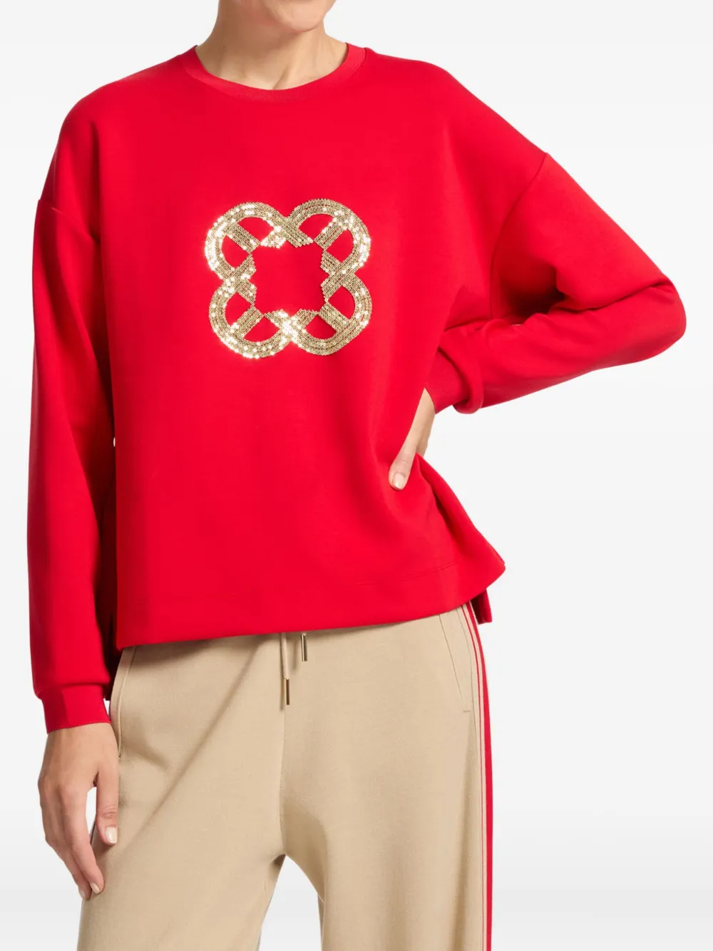 ELENA MIRO` embellished sweatshirt | Sweaters | Image 2