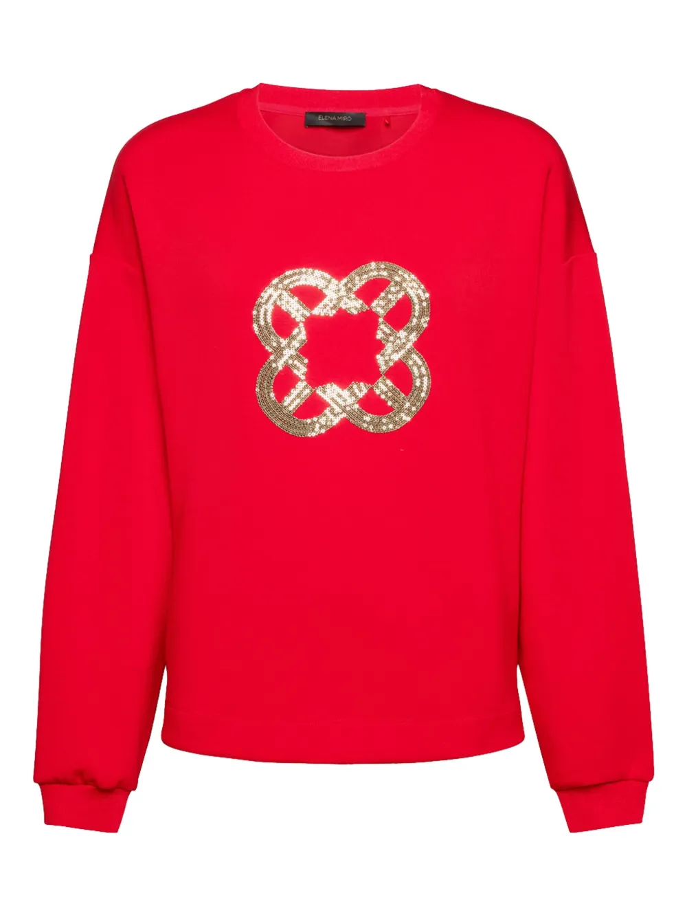 ELENA MIRO` embellished sweatshirt | Red | Image 1