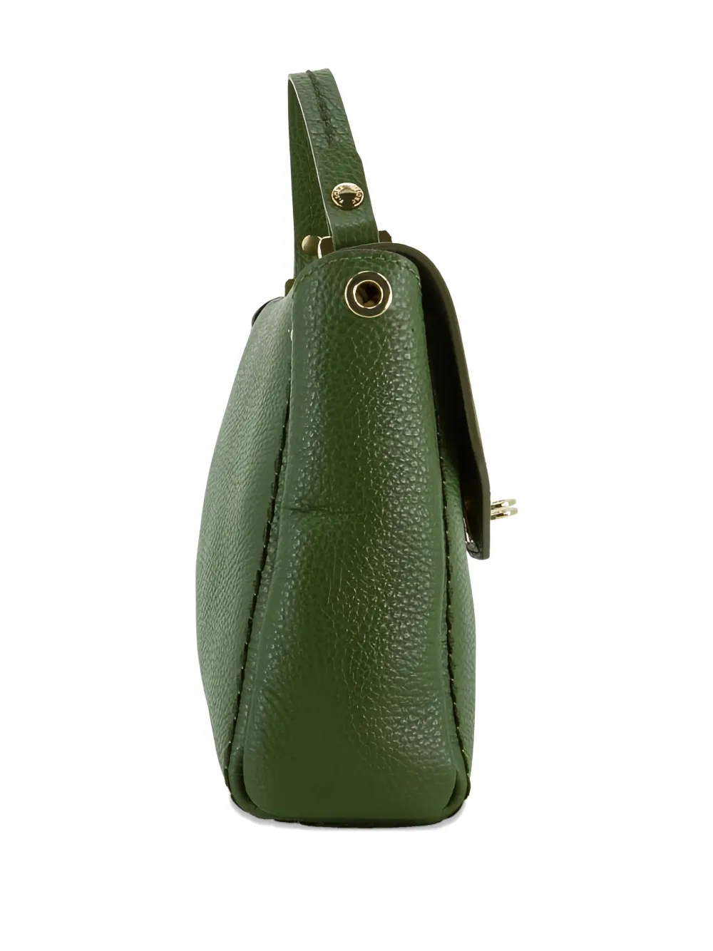 Visonà Turn-lock Leather Satchel In Green
