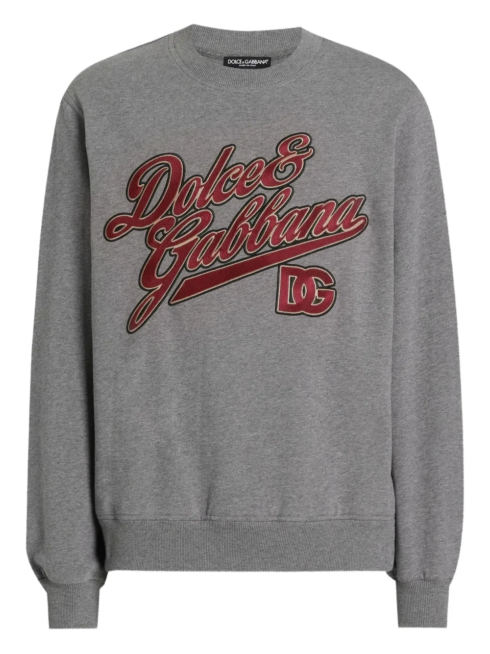 Dolce & Gabbana logo-embroidered sweatshirt - グレー Dolce & Gabbana logo-embroidered sweatshirt - グレー