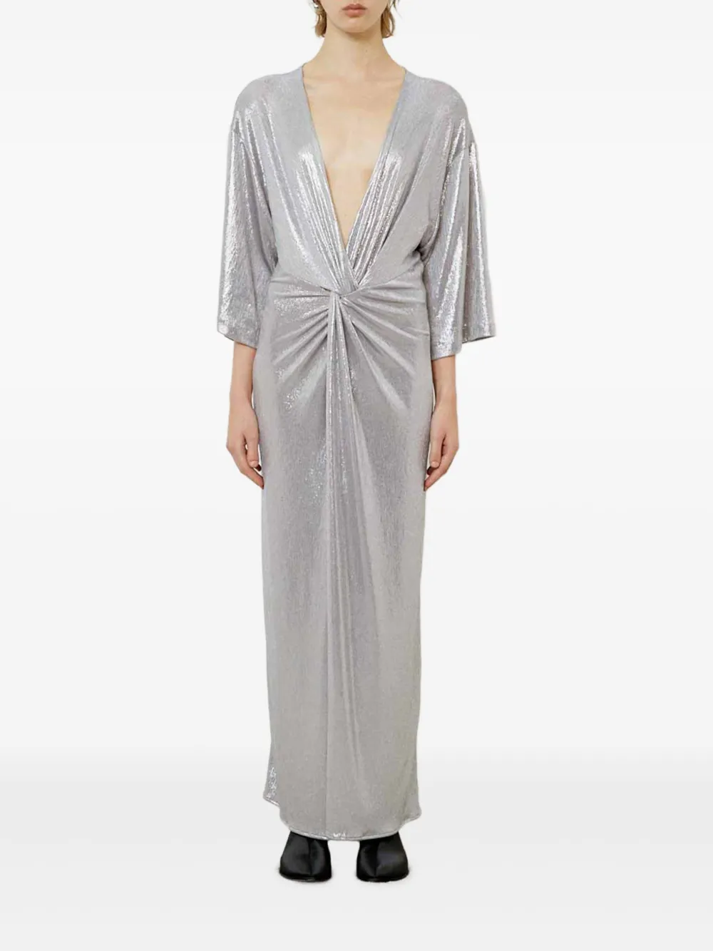MeimeiJ twist-detail maxi dress | Grey | Image 1