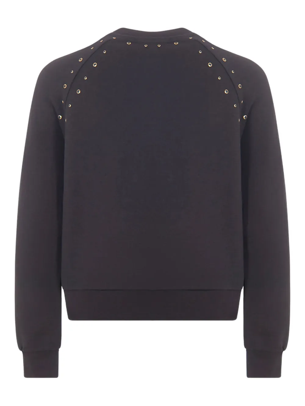Msgm Gold-stud Embellished Sweatshirt In Green