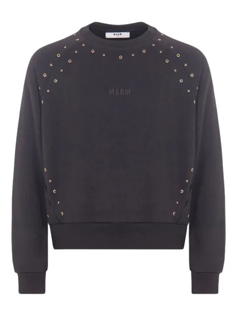 MSGM Kids sweatshirt med guld nitteudsmykning