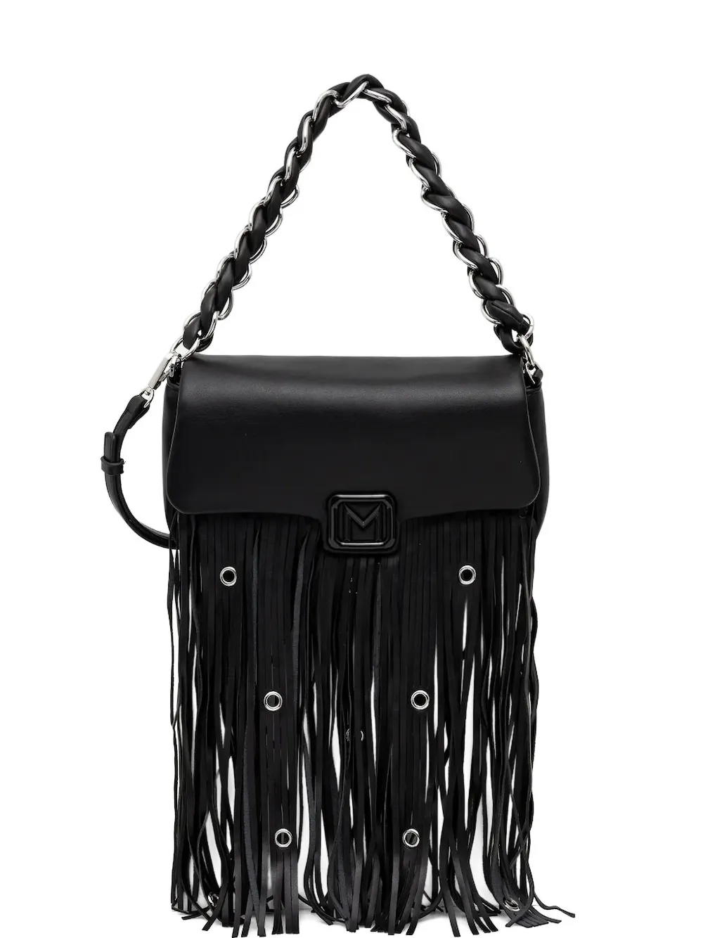 Marella chain-strap fringe-detail satchel bag | Black | Image 1