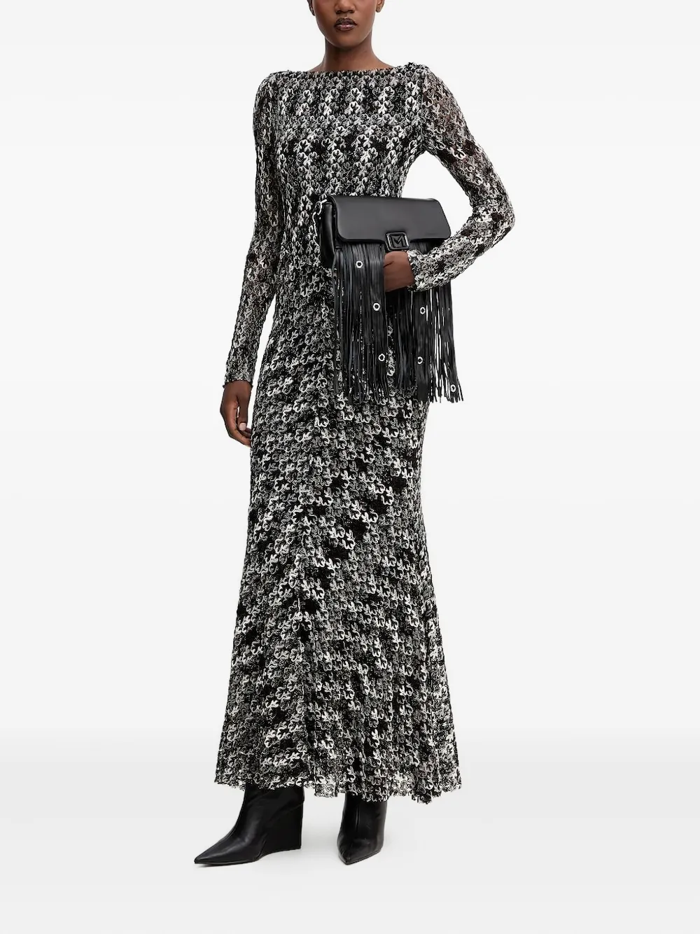 Marella chain-strap fringe-detail satchel bag | Image 2
