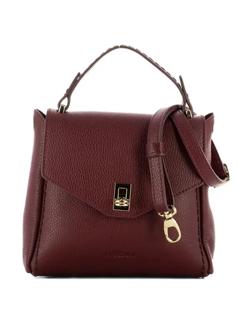 VISONA` twist-lock leather handbag