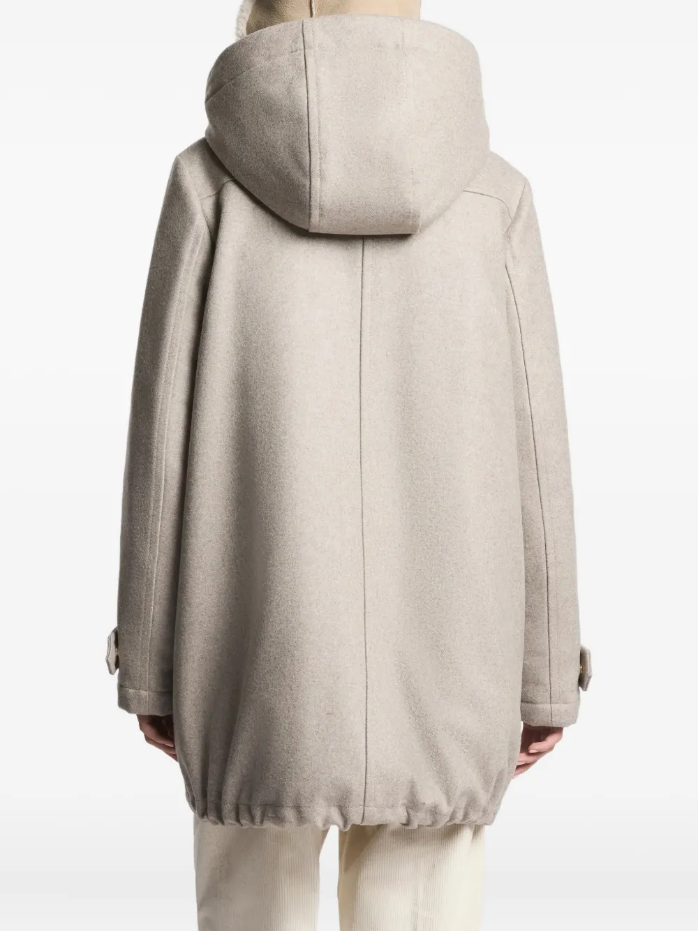 Fay Wool And Cashmere Parka In Neutral