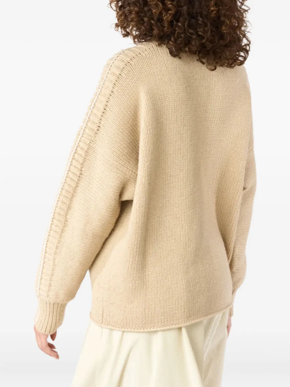 Malo Turtleneck Ribbed Sweater In Brown