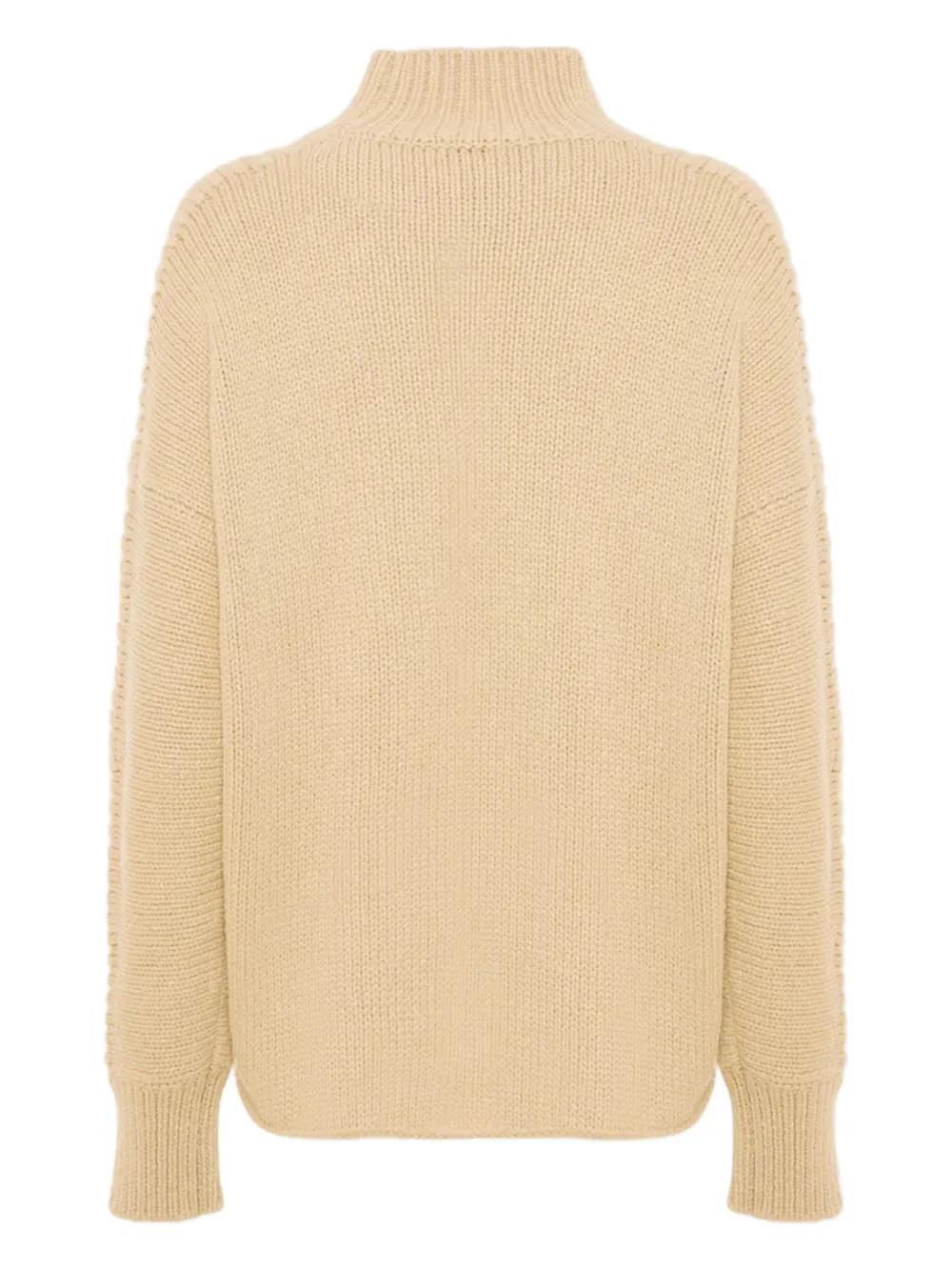 Malo Turtleneck Ribbed Sweater In Brown