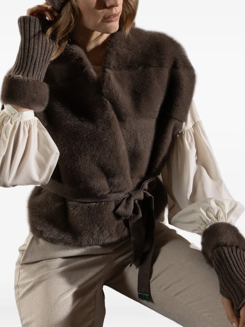 NIMA 1708 brushed-finish jacket | Brown | Image 1