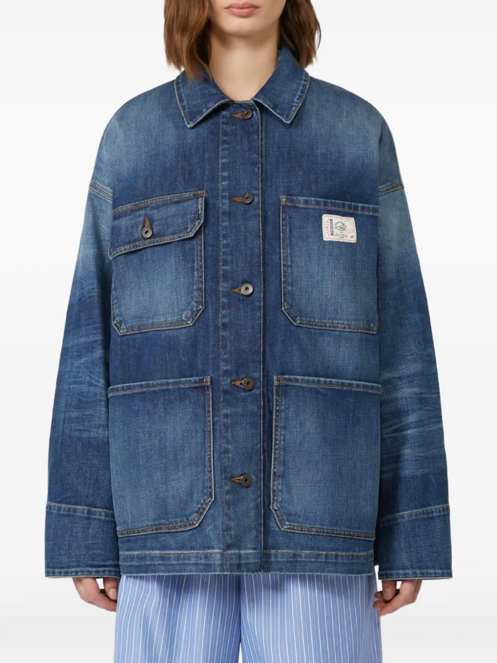 Weekend Max Mara Aligi Denim Jacket In Blue
