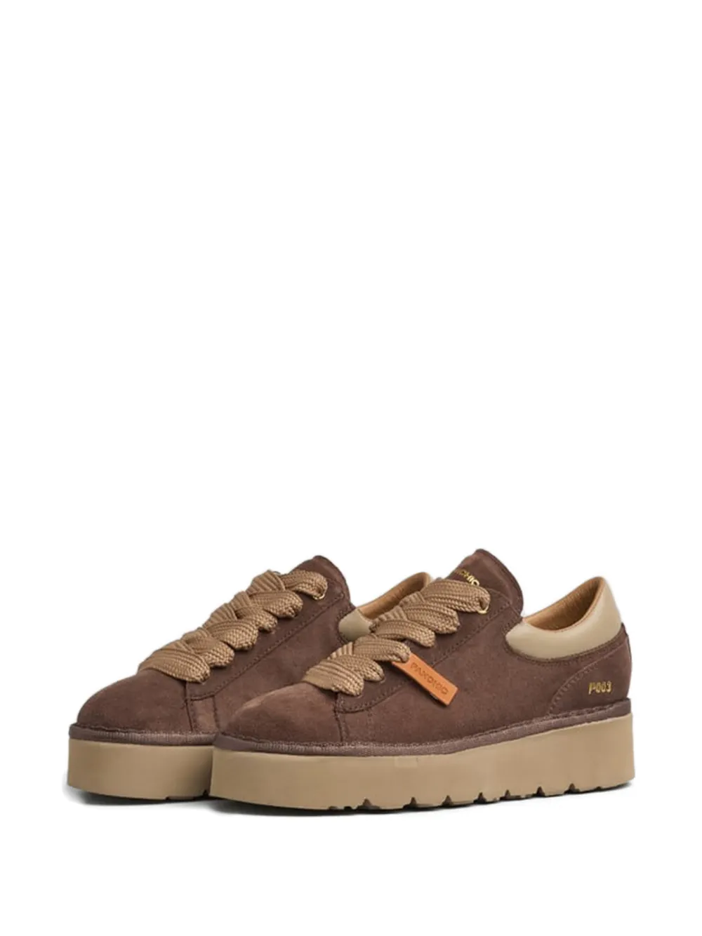 Pànchic Lace-up Platform Sneakers In Brown