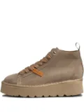PANCHIC lace-up platform boots - Brown